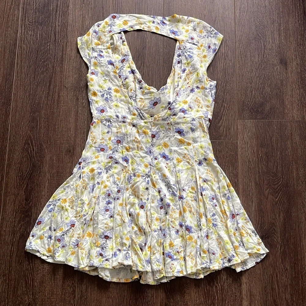 Free People It Takes Two floral wrap dress in cream S